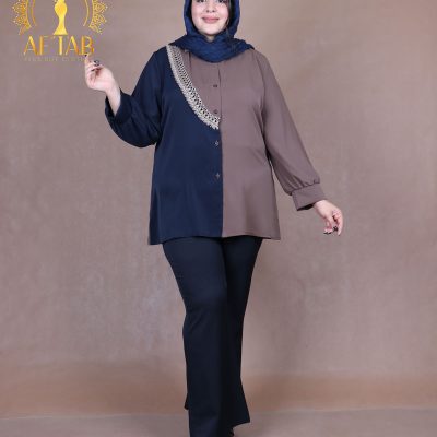 شومیز ترکیبی الیزا سایزبزرگ شیک