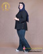مانتو ژاکارد کوک دوزی سایزبزرگ