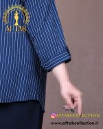 مانتو پری راه راه آستین پاکتی سایزبزرگ