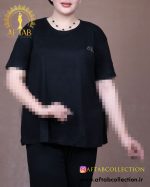تیشرت مشکی نگین چتر سایزبزرگ
