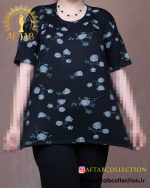 تیشرت طرحدار ویسکوز نخ سایزبزرگ