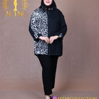 شومیز الیزا یک طرف طرحدار سایزبزرگ