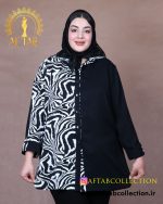 شومیز الیزا یک طرف طرحدار سایزبزرگ