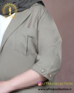 مانتو لنین یقه انگلیسی سایزبزرگ