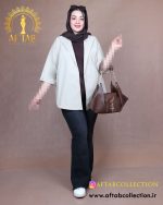 مانتو لنین یقه انگلیسی سایزبزرگ