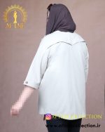 مانتو لنین یقه انگلیسی سایزبزرگ