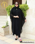 مانتو پانچ حریر شیفون سایزبزرگ