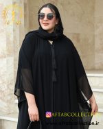 مانتو پانچ حریر شیفون سایزبزرگ
