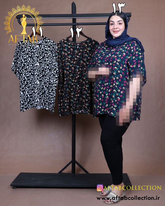 بلوز نخی دکمه نما سایزبزرگ