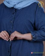 مانتو جین کاغذی پلیسه سایزبزرگ
