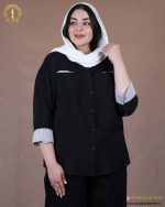 مانتو پری خرجکار راه راه سایزبزرگ