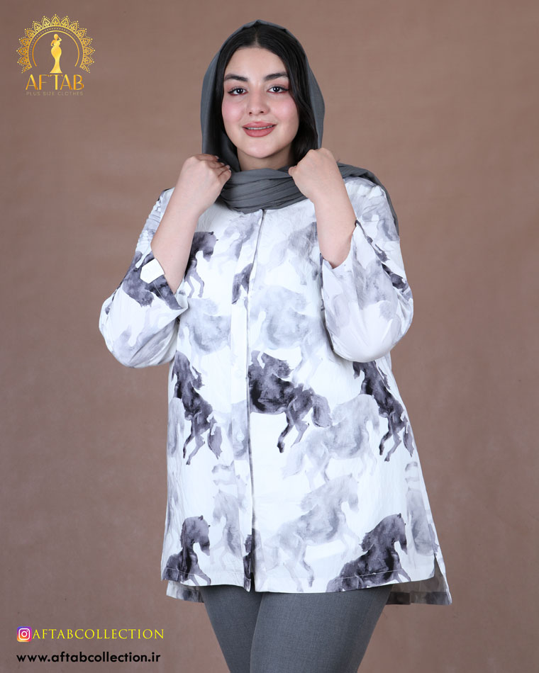مانتو پری طرحدار مچ پاگون سایزبزرگ