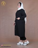 مانتو بزیاق بلند تک دکمه سایزبزرگ