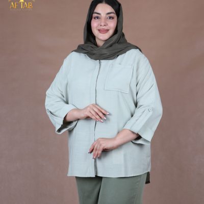 مانتو پری اسلپ پشت دکمه سایزبزرگ