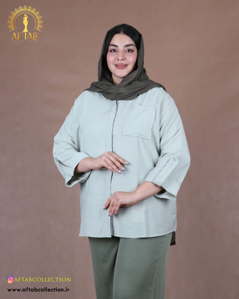 مانتو پری اسلپ پشت دکمه سایزبزرگ