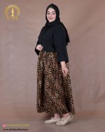 دامن کمر کش نخی طرحدار سایزبزرگ