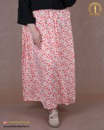 دامن کمر کش نخی طرحدار سایزبزرگ
