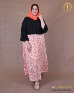 دامن کمر کش نخی طرحدار سایزبزرگ