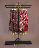 دامن کمر کش نخی طرحدار سایزبزرگ