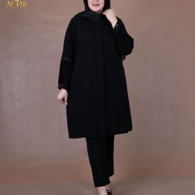مانتو کریشه آستین گل سایزبزرگ