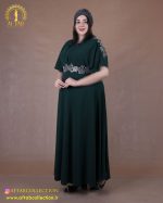 پیراهن مجلسی سنگی کلوش سایزبزرگ