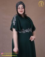 پیراهن مجلسی سنگی کلوش سایزبزرگ