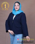 کت کراپ لنین رنگی سایزبزرگ سورمه ای