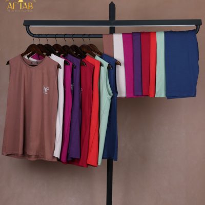 ست راحتی تاپ و شلوارک پاپیون سایزبزرگ