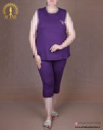 ست راحتی تاپ و شلوارک پاپیون سایزبزرگ