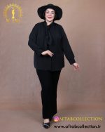 شومیز الیزا یقه کراواتی سایزبزرگ