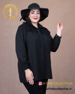 شومیز بالا گیپور دکمه مخفی سایزبزرگ