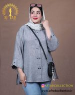 مانتو کوتاه جفت دکمه سایزبزرگ