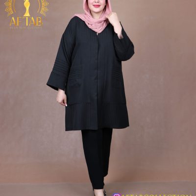 مانتو نیش دوزی لنین ژاکارد سایزبزرگ