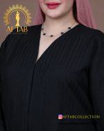 مانتو نیش دوزی لنین ژاکارد سایزبزرگ یقه