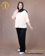 مانتو پری آستین پاکتی سایزبزرگ