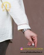 مانتو پری نوار گیپور سایزبزرگ آستین