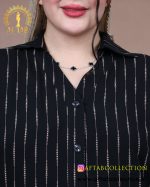مانتو ویسکوز نخ طرحدار سایزبزرگ