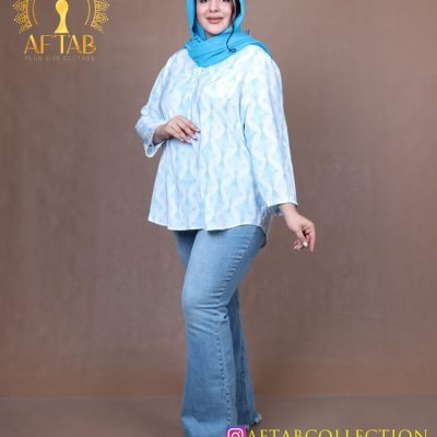 مانتو پری چاپی جلو بسته سایزبزرگ