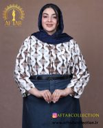 مانتو پری چاپی جلو بسته سایزبزرگ