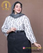 مانتو پری چاپی جلو بسته سایزبزرگ
