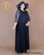 پیراهن مجلسی بالا گیپور مروارید سایزبزرگ