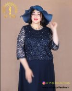 پیراهن مجلسی بالا گیپور مروارید سایزبزرگ