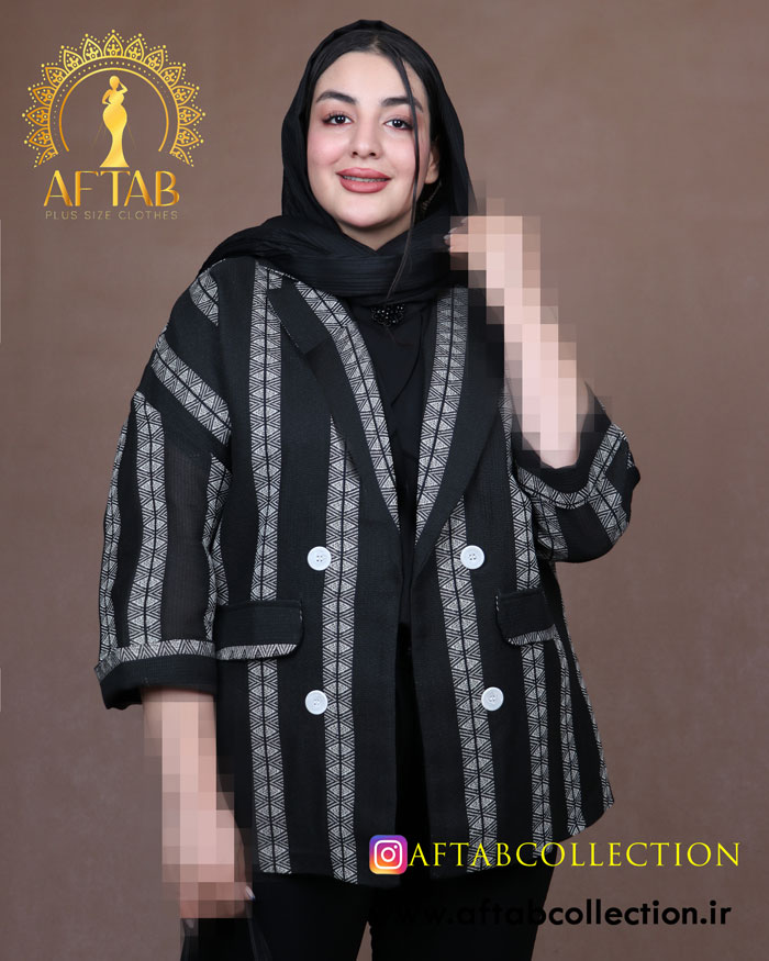 مانتو کیمونو حصیری سایزبزرگ