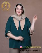 شومیز الیزا یقه خرگوشی سایزبزرگ راحت