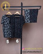 ست راحتی تیشرت و شلوارک طرحدار سایزبزرگ سبک