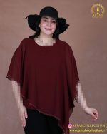شومیز حریر دو تیکه برش دار سایزبزرگ