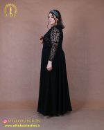 پیراهن مجلسی آستین تور منجوق سایزبزرگ