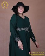 پیراهن مجلسی سنگی برگی سایزبزرگ