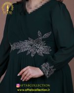پیراهن مجلسی سنگی برگی سایزبزرگ