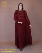 پیراهن مجلسی خرجکار گیپور ریسه ای سایزبزرگ